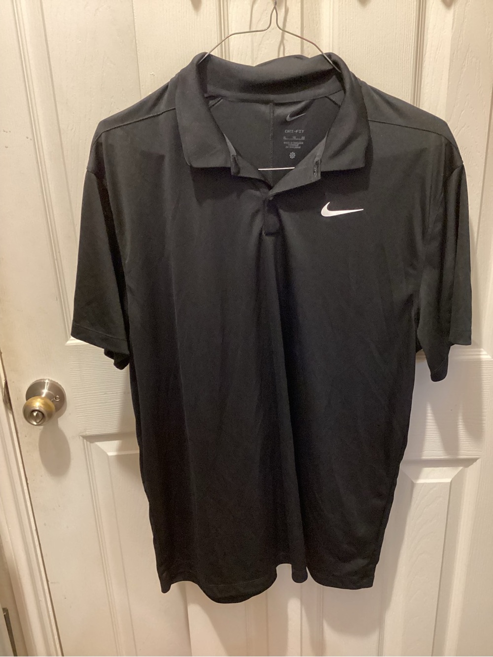 Nike Black Men’s Polo with White Swoosh